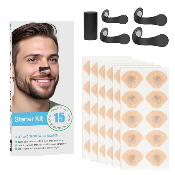 Tira Nasal Magnética – 30 Adhesivos Nasales con Imán